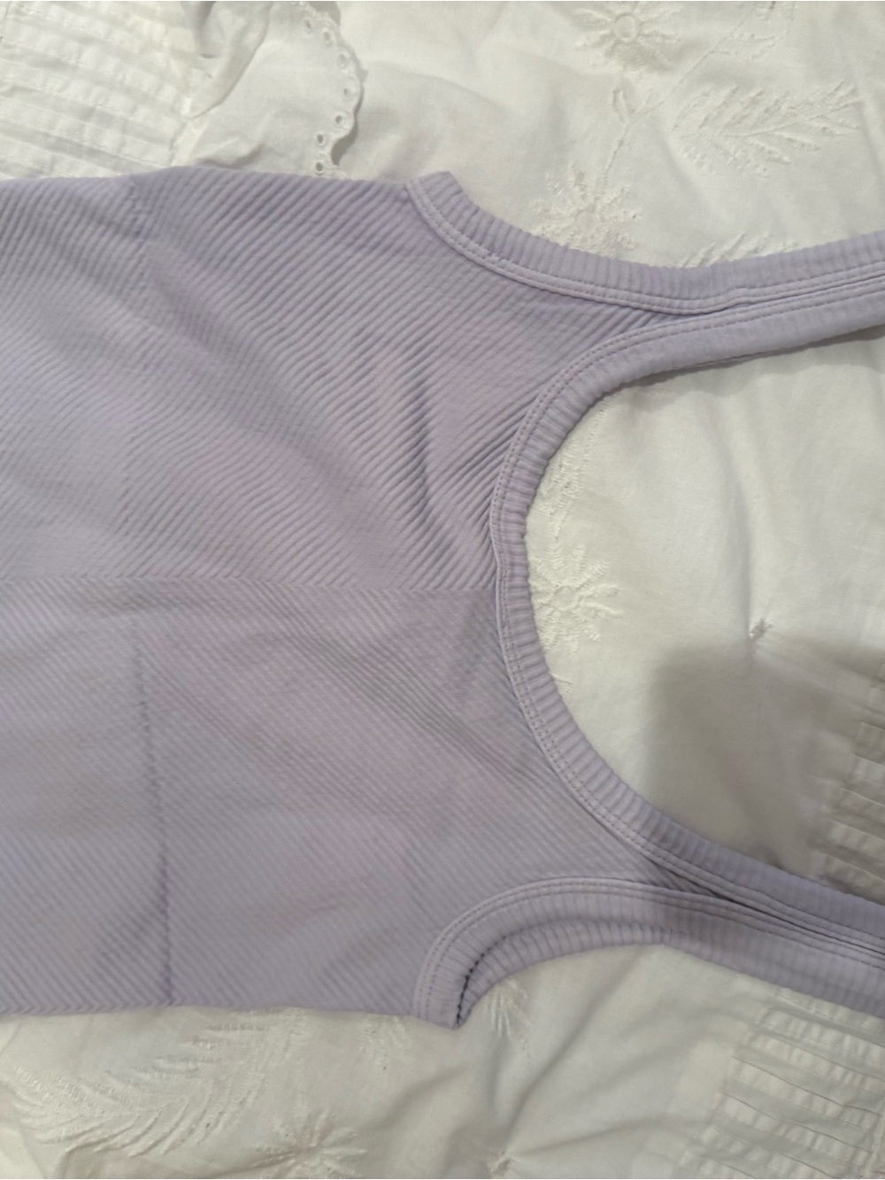 South Moon Under Lavender Ribbed Tank - Light Lavender